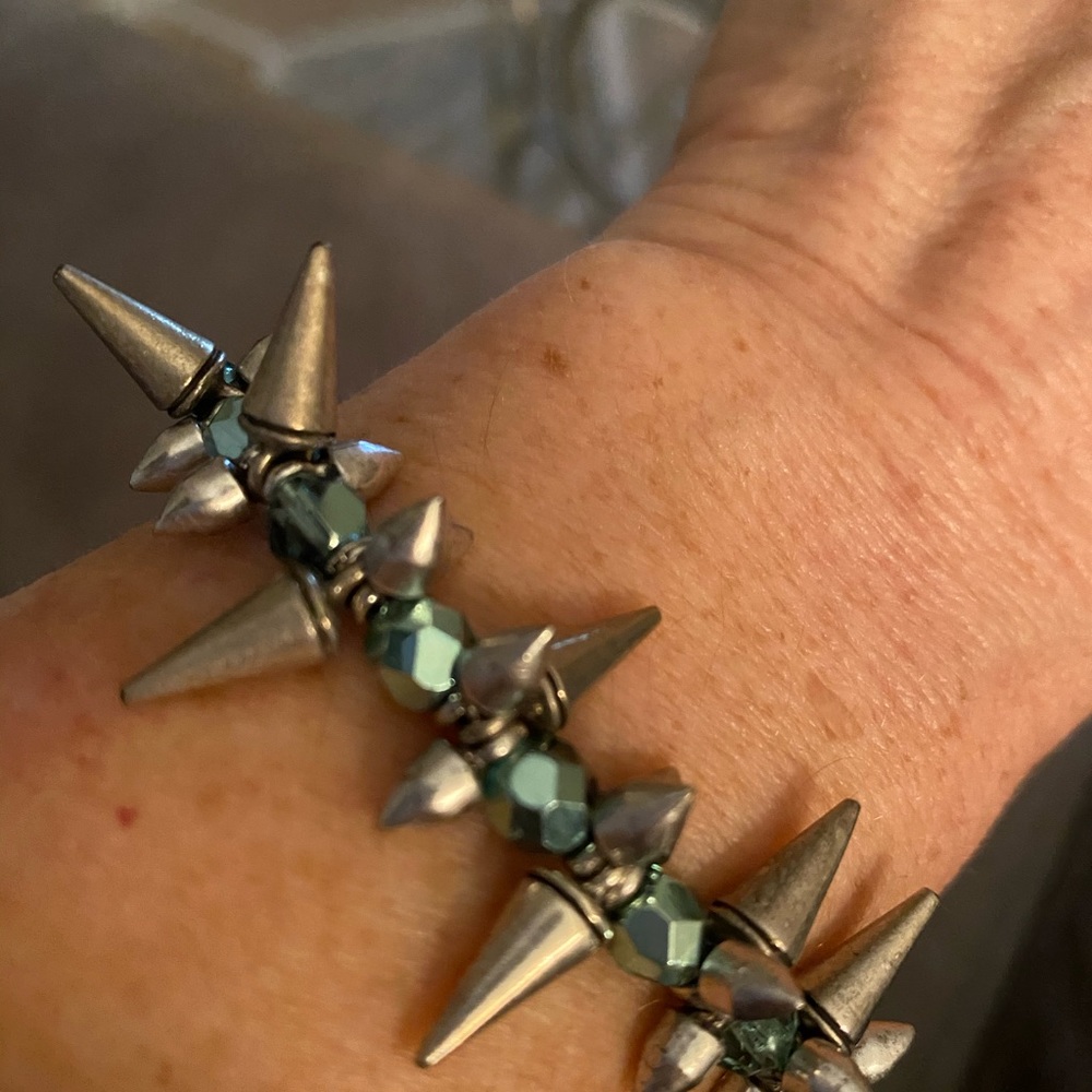 Alex and Ani Rock and Raw Wrap Teal Bracelet